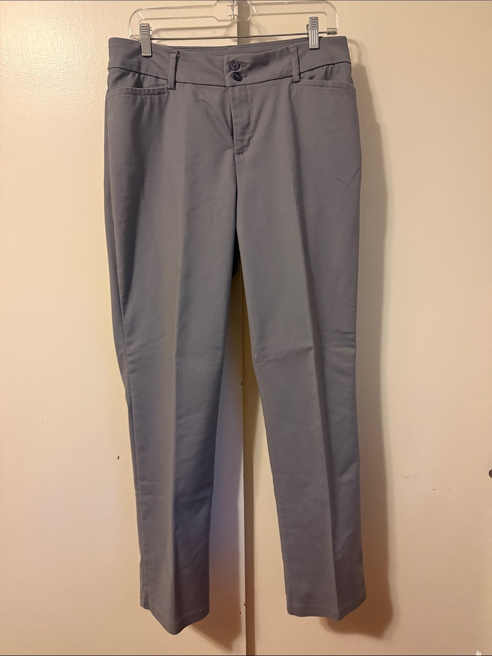 Lee Women’s Gray Straight-Leg Pants 12L